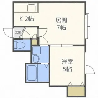 プルメリア真駒内【2階】の間取り
