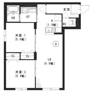 LUANA澄川【4階】の間取り