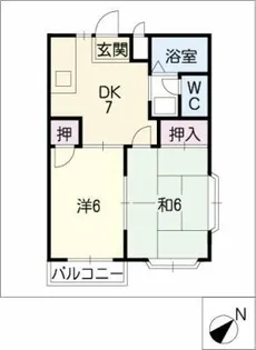 ハイツヤマサン【1階】の間取り
