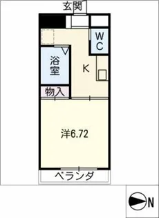 1Kの間取り画像