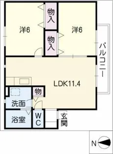 ふれんど桂【2階】の間取り