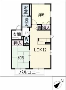 ビューテラス佐野A棟【1階】の間取り