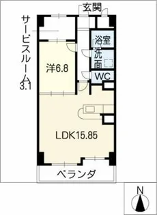 ピーノトキワ【7階】の間取り