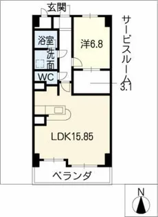 ピーノトキワ【7階】の間取り