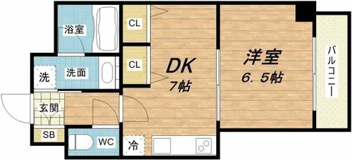 エルブ南船場【10階】の間取り