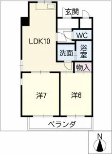 メイセイハイツⅠ【5階】の間取り
