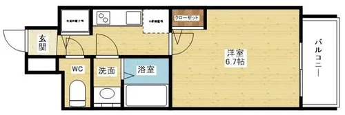 S-RESIDENCE新大阪Ridente【8階】の間取り