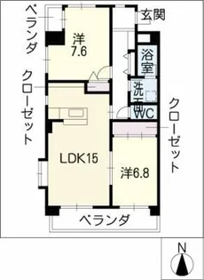 パークサイドI【3階】の間取り