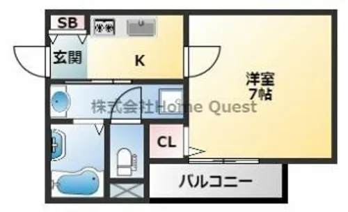 シュプリームFUSE【1階】の間取り