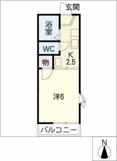 フレッシュイン安原【1階】の間取り