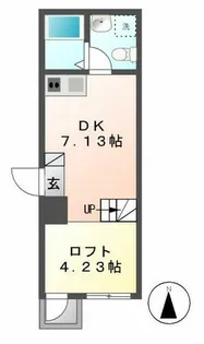 ピアチェーレ新栄【2階】の間取り