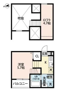 ASTERIA金山【1階】の間取り