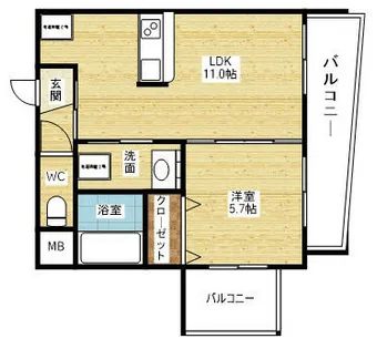 エスタート御幣島【2階】の間取り