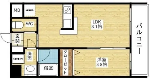 エスタート御幣島【5階】の間取り