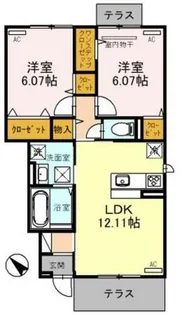Newdorf弐番館【1階】の間取り