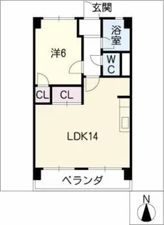 第1宏和ハイツ【3階】の間取り