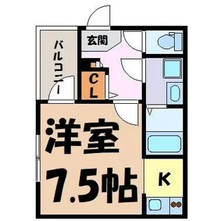 ハーモニーテラス大久手町【1階】の間取り