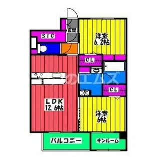 BLESS南福岡駅前【5階】の間取り