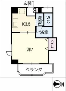 ベルメゾン庄内【2階】の間取り