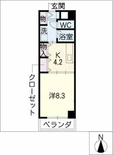 シャルム シャトー【4階】の間取り