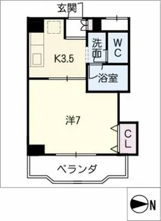 ベルメゾン庄内【5階】の間取り