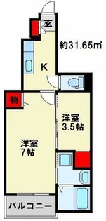 アンブラッセⅡ【101号室】の間取り