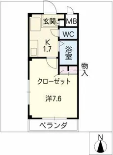 アズール K【302号室】の間取り