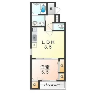フジパレス泉大津サウス【2階】の間取り