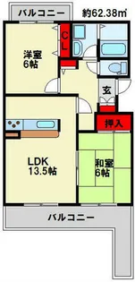 アネーロあそう【7階】の間取り