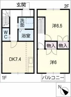 ウエストラフィーネ【2階】の間取り