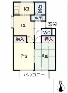 エクセル池口【2階】の間取り