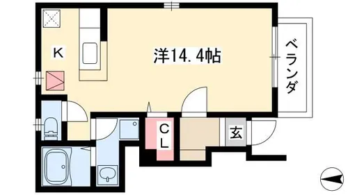 サニーシーズン【103号室】の間取り