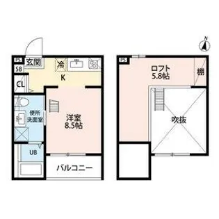 KAHALE小本【2階】の間取り