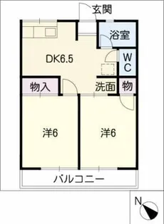シティハイムシバタ【2階】の間取り