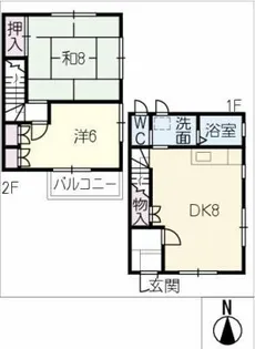 サンセール花田Ⅱ【2階】の間取り