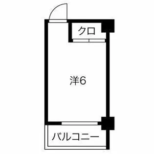 覚王山ドミトリー河合ビル【209号室】の間取り