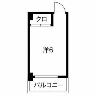 覚王山ドミトリー河合ビル【103号室】の間取り