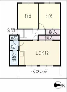 ハイホーム向陽苑【2階】の間取り