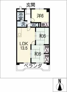第2好日ハイツ【3階】の間取り