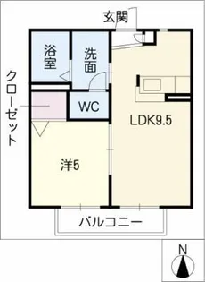 ルミエール山田【2階】の間取り