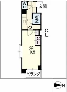 パフォス草薙【4階】の間取り