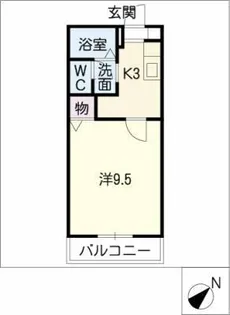 シャトレーオカダ A棟【2階】の間取り