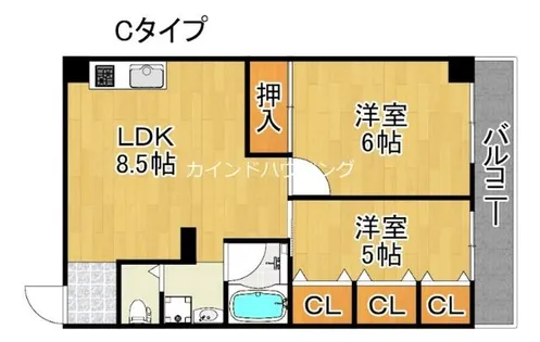 ソレイユやしき【5階】の間取り