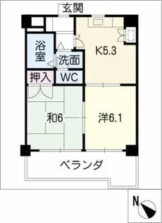 サンパーク今池【7階】の間取り