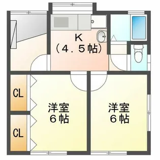 橋本ハイツ【2階】の間取り