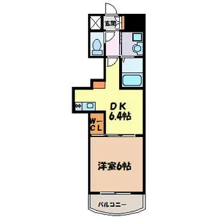エステムプラザ名古屋駅前プライムタワー【6階】の間取り