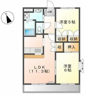 プレイス エリエゼル【2階】の間取り