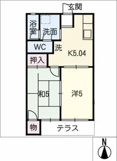 コーポ五反田【1階】の間取り
