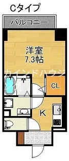 1Kの間取り画像