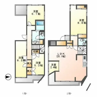 コーポジョイフル【7階】の間取り